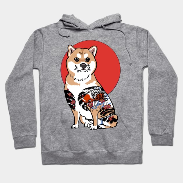 Yakuza Shiba Inu Hoodie by huebucket